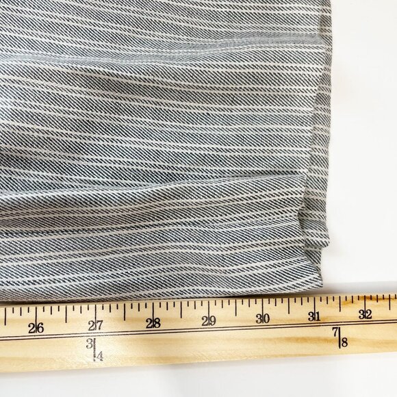 J. Jill Linen Stretch Gray Striped Comfort Waist Pants Business Casual - Size 12 - Picture 6 of 8